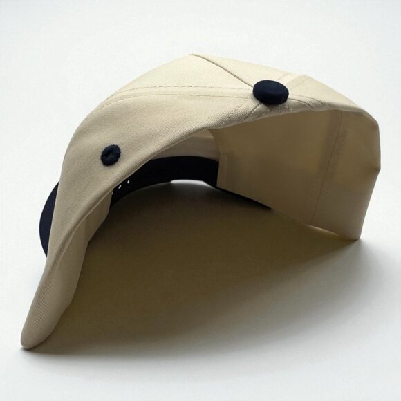 Birdie Golf Embroidered Hat | Cream & Navy Snapback - Picture 2 of 2